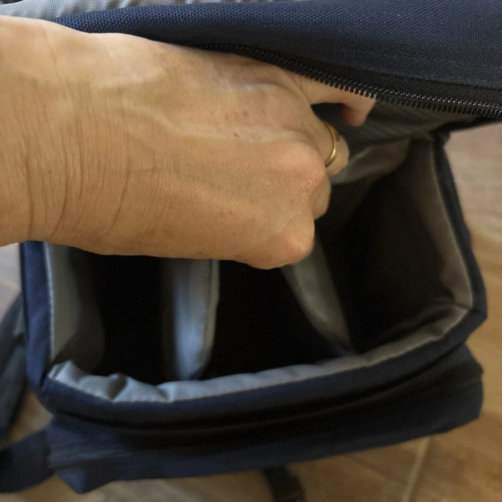 Vintage Lowepro Nova 2 Shoulder Camera Bag, Travel Photography Case, Dark Blue